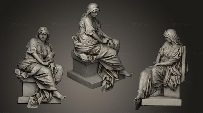 Статуи античные и исторические (Над могилой, STKA_0941) 3D модель для ЧПУ станка